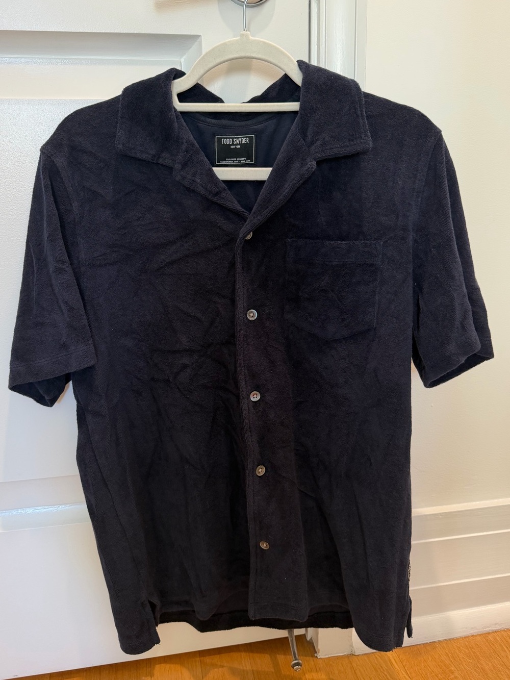 Todd Snyder Men's Short-Sleeve Button-Down Shirt in Navy